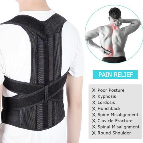 Adjustable Posture Corrector Low Back Support Shoulder Brace Belt for Stable Pose